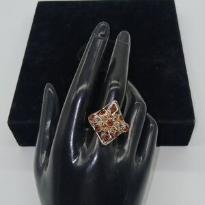 Diamond Shaped Adjustable Statement Ring Size 8.75​​